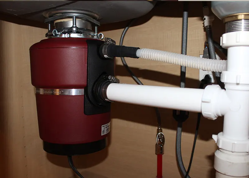 red garbage disposal